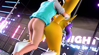 Furry compilation featuring Renamon getting it wild and wooly
