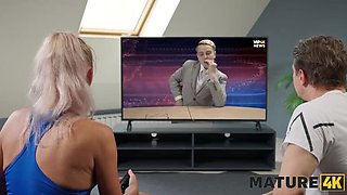 Mature Blonde MILF Malusha Gets Her Loneliness Filled by Steve Hardy's Massive Cock in Russian HD Fuck