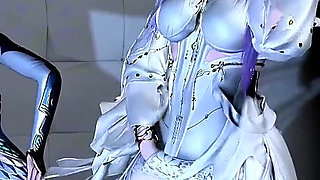 Threesome Motion-captured Goddess - 3D Animation Hentai