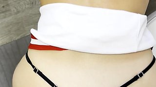 Cheerleader wants a quickie before the Halloween party