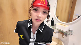 McDonald's Girl Fucks to Fix Her Mistake