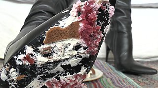 Smoking Mistress and Delicious Dessert From Boot Soles, POV Clip, Lady Victoria Valente