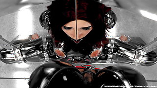 Black Widow in Latex Catsuit and Metal Bondage - 3D BDSM Fetish Comic