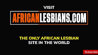 Curvy african lesbian couple tribbing her way to ORGASM