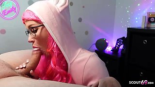 Cosplay POV PORN Fellatio with German Teenie