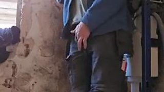 Permanently bi-man gets it with a and masturbates while working Part 1