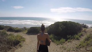 Big Sexy Tits Amateur Sex On Public Beach Voyeur Part1