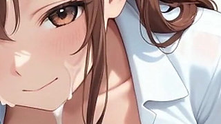 Mega-fucker Awakens: Future Slut Kira Gags on 30cm Virgin Cock in Ai Anime Hentai