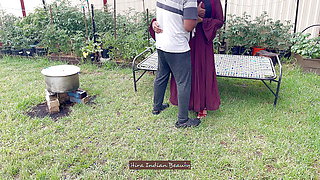 Thick and Shy Hijab Wife having an Erotic Massage and Sensual Softcore Sex in Outdoor