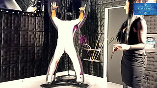 Mistress Luciana Whips & Screams Bondage at the Cross