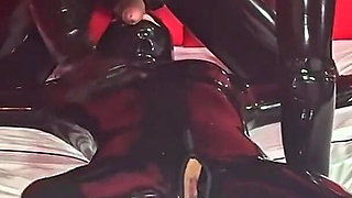 Latex Slave: Tied up on Bed - Alex Latex