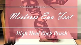 Mistress Eva Feet and Heels - New Blue Lace Heels