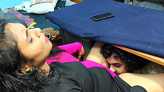 Lady boss and male staff hot fuck in office room to convincing boss