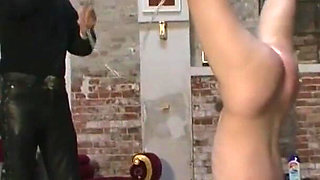 Nipple clips and whipping my female slave