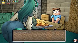 Getting off with a dildo featuring a cartoon celebrity in a wild parody