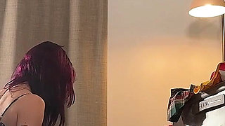 Wonderfully Beautiful Hot Redhead Girl Does an Unboxing with a Try on Haul for Nightie, Skirt and Over Knee Socks with Lingerie