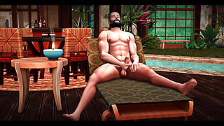 The Blissful Simmers - Sims Couple steamy sex by the pool