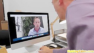 Office Stud Fucked By Bf During Video Call With Boss
