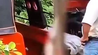 Mexican girl gets Creampie in golf cart