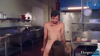 Hard Latina Sex In The Kitchen With Busty Brunette Milf - Monster Tits