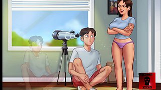 Watching my gorgeous neighbor have fun with her tight pussy