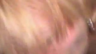 Whore Geez Saggy Tit Cock Sucker Blows Dick in Hotel Yap Fest Blonde