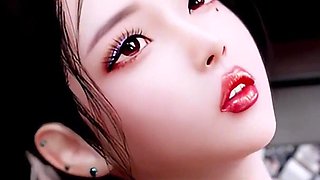 3D BBW Asian MILF Naked Her Huge Boobs Cheating with BBC