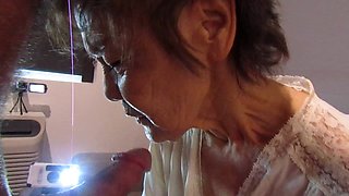 Asian Granny Is a Cock Sucking Cutie