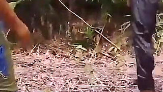 Bush Hardcore Sex with Sex Addicted Landlord Wife