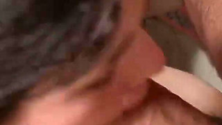 Blowing and fucking two big cocks
