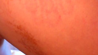 Fuck! There's a Condom Filled with Sperm in My Cunt! Teen Slut Awkwardly Puts a Condom on Her Daddy's Huge Cock with Her Mouth!