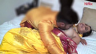 A beautiful couple made a hardcore sizzling session in their first night