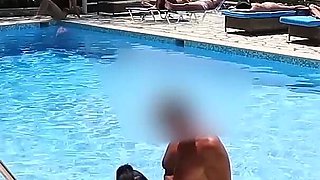 Public! Fucked in the Middle of the Hotel Pool