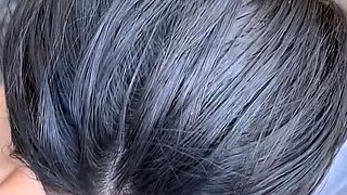 Great amateur video of Brunette POV oral sex