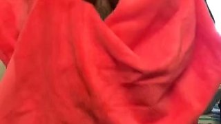 Amateur black Diamond takes a shower and masturbates