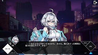 The girl in the organization comforts herself with her abilities and, sharing the pleasure