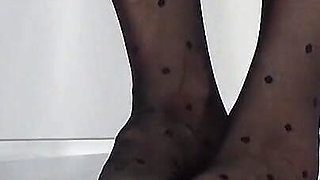 I Pee on My Beautiful Feet in Stockings