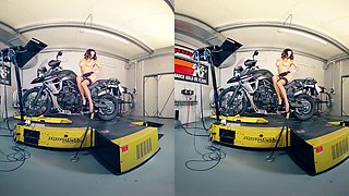 Rachel Evans Naked on her Motorcycle