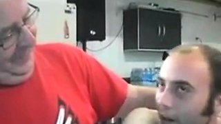 Dancing Daddy Bear Flashes His Big Cock on Webcam