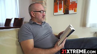 21xtreme.com - A horny brunette teenager gets fucked hard by an older man's cock