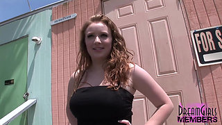 Kelsey Flashes Her Big Natural Tits and Hot Pussy in Tampa