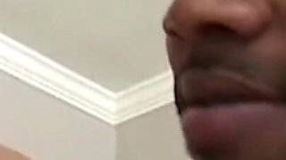 Pretty blonde agrees to suck and fuck stranger's huge black cock