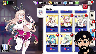 Waifu Shop nutaku game compilation of nun, threesome, shower lady and witch events part 2