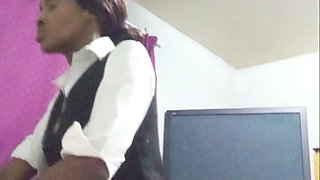 18 Year Old Horny School Girl, Sucks and Ride Cock for a First Time, Her Face Shows Enjoyment with Older Man