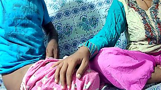 Indian cutie with big bumpers and her guy getting wild in the apartment