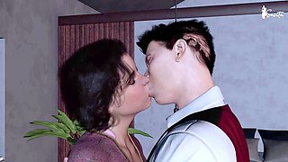 Horny Indian aunty Savita Bhabhi gets intimate with her neighbor