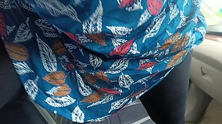 Office Girl Enjoying Roleplay Romance in Car