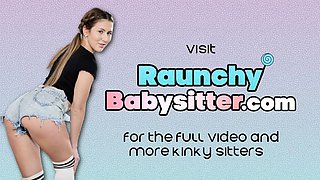 Horny babysitter cockriding her boss