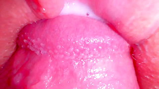 Creampied pink tight pussy cum inside vagina