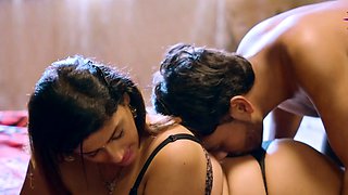 Tiny Indian MILF Naomi Shah swallows a stiff cock